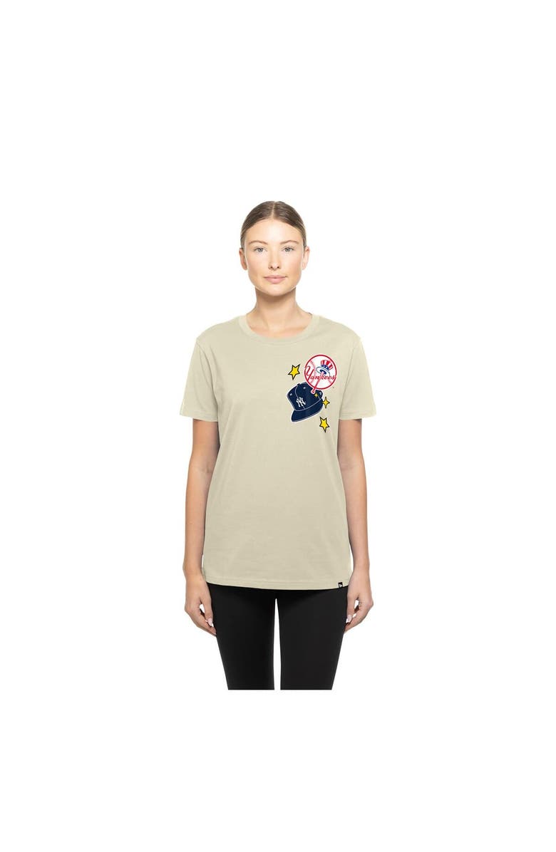 New Era Women's New Era Cream New York Yankees Stars & Cap T-Shirt, Alternate, color, Cream