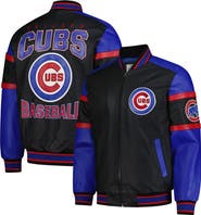 G-III SPORTS BY CARL BANKS Men's G-III Sports by Carl Banks Black Chicago Cubs Full-Zip Leather Varsity Jacket