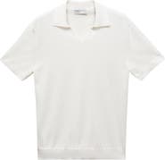 MANGO Johnny Collar Cotton Polo Sweater