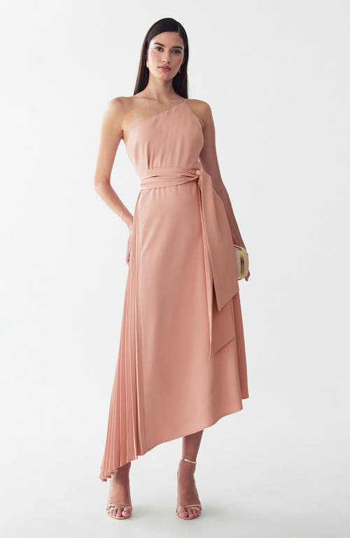 WILLA Gloss Midi Dress in Soft Pink at Nordstrom, Size 8