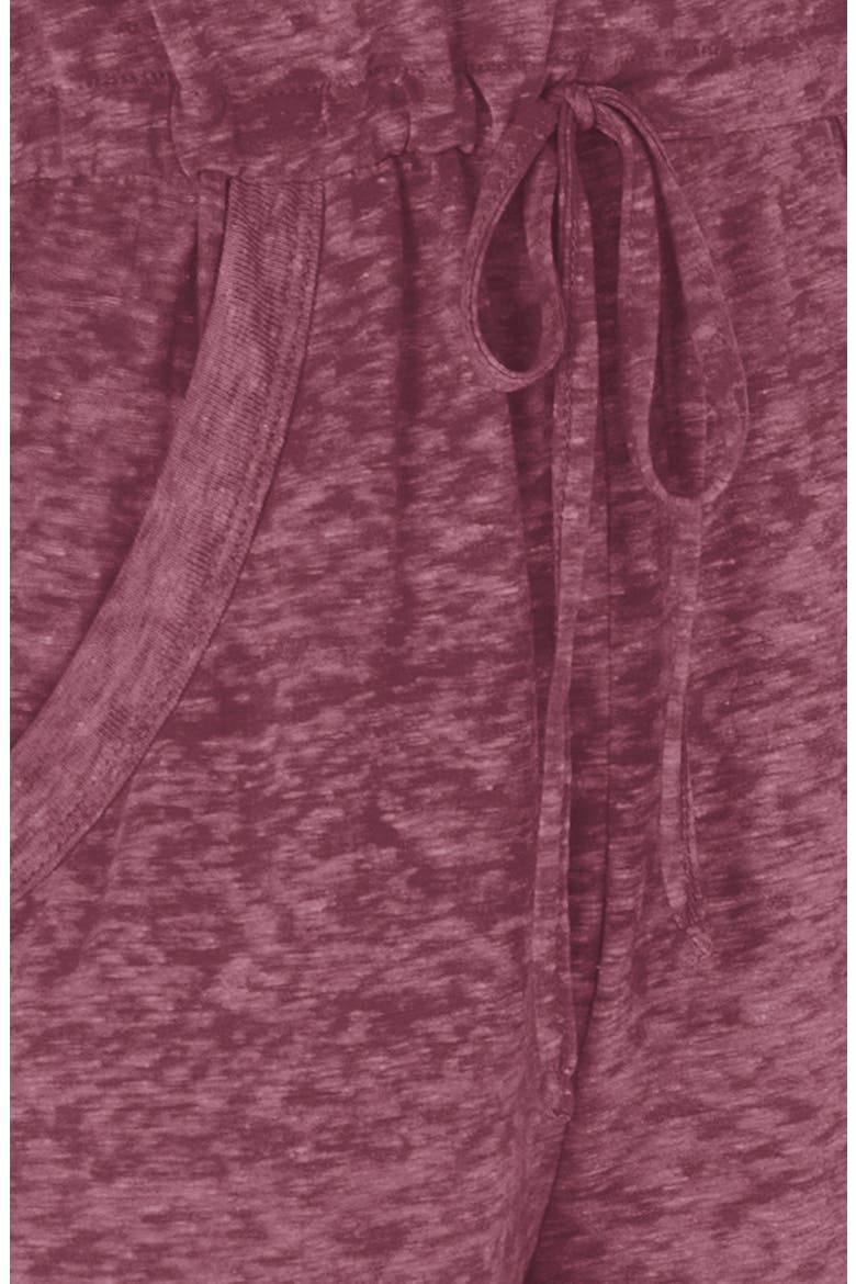 Beach Date Burnout Jersey Cover-Up Romper, Alternate, color, AUBERGINE