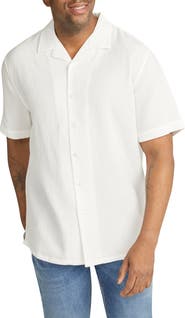 Johnny Bigg Griffen Relaxed Fit Textured Cotton Camp Shirt