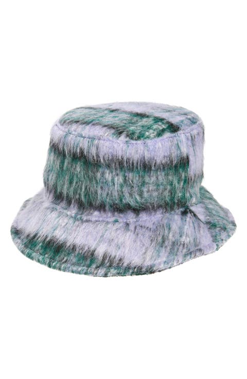 Plaid Eyelash Bucket Hat