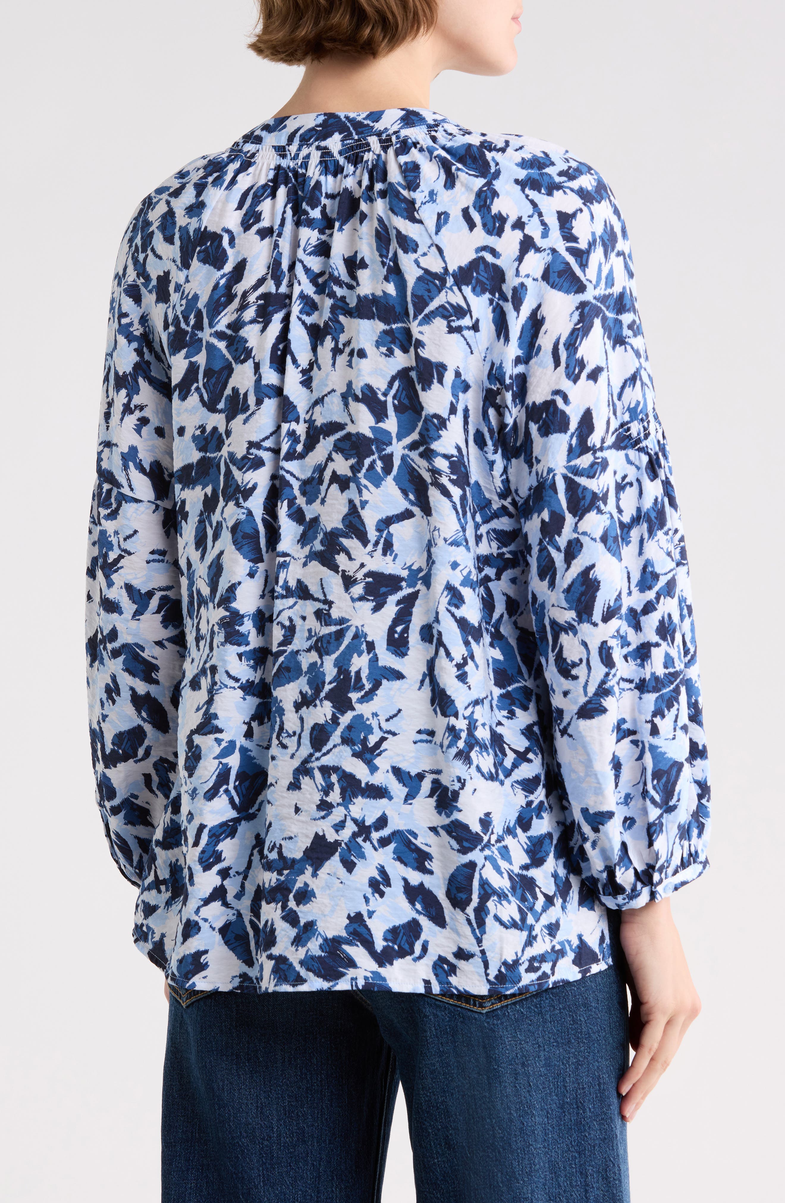 Long Sleeve Printed Popover Top - image 4