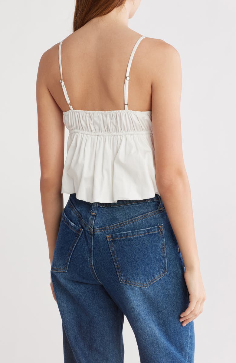 Abound Bubble Peplum Crop Top, Alternate, color, White Blanc