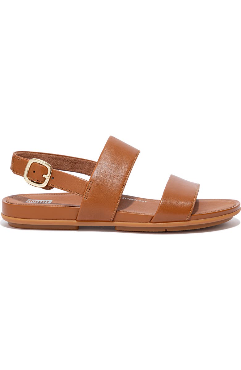 FitFlop Gracie Leather Back Strap Sandals, Alternate, color, Light Tan
