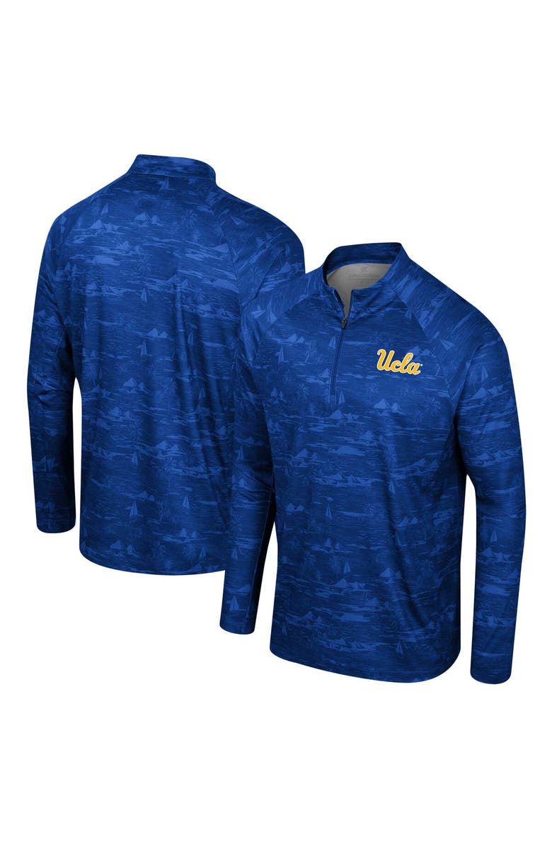 COLOSSEUM Men's Colosseum Blue UCLA Bruins Carson Raglan Quarter-Zip Jacket, Alternate, color, Blue