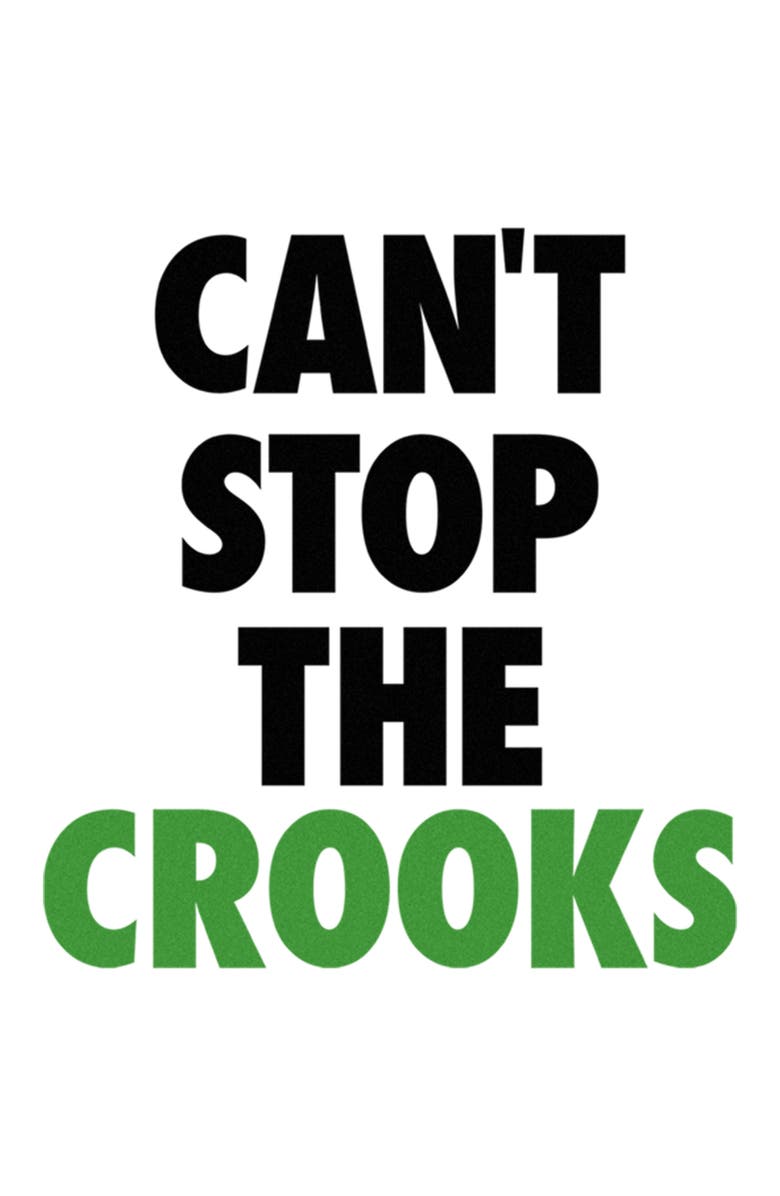 Crooks & Castles Men's Crooks & Castles Can't Stop the Crooks Graphic T-Shirt, Alternate, color, White