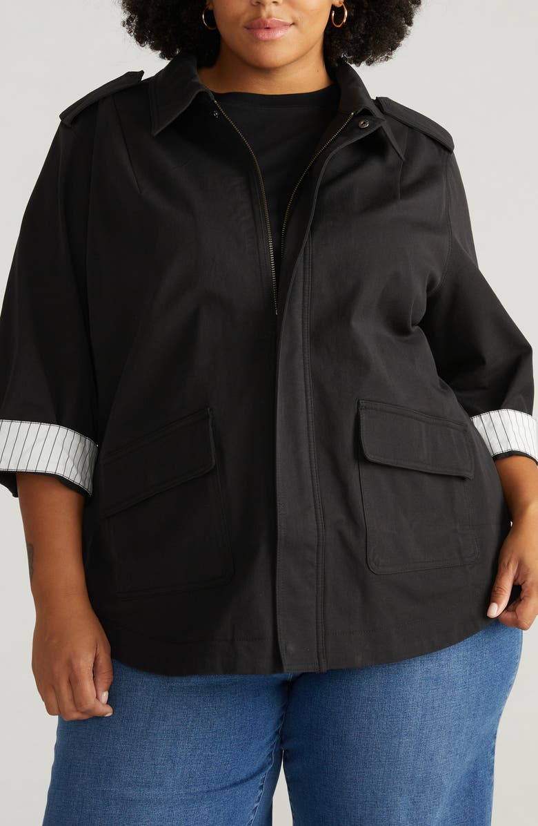 Universal Standard Upstate Stretch Cotton Blend Twill Manor Jacket, Main, color, 