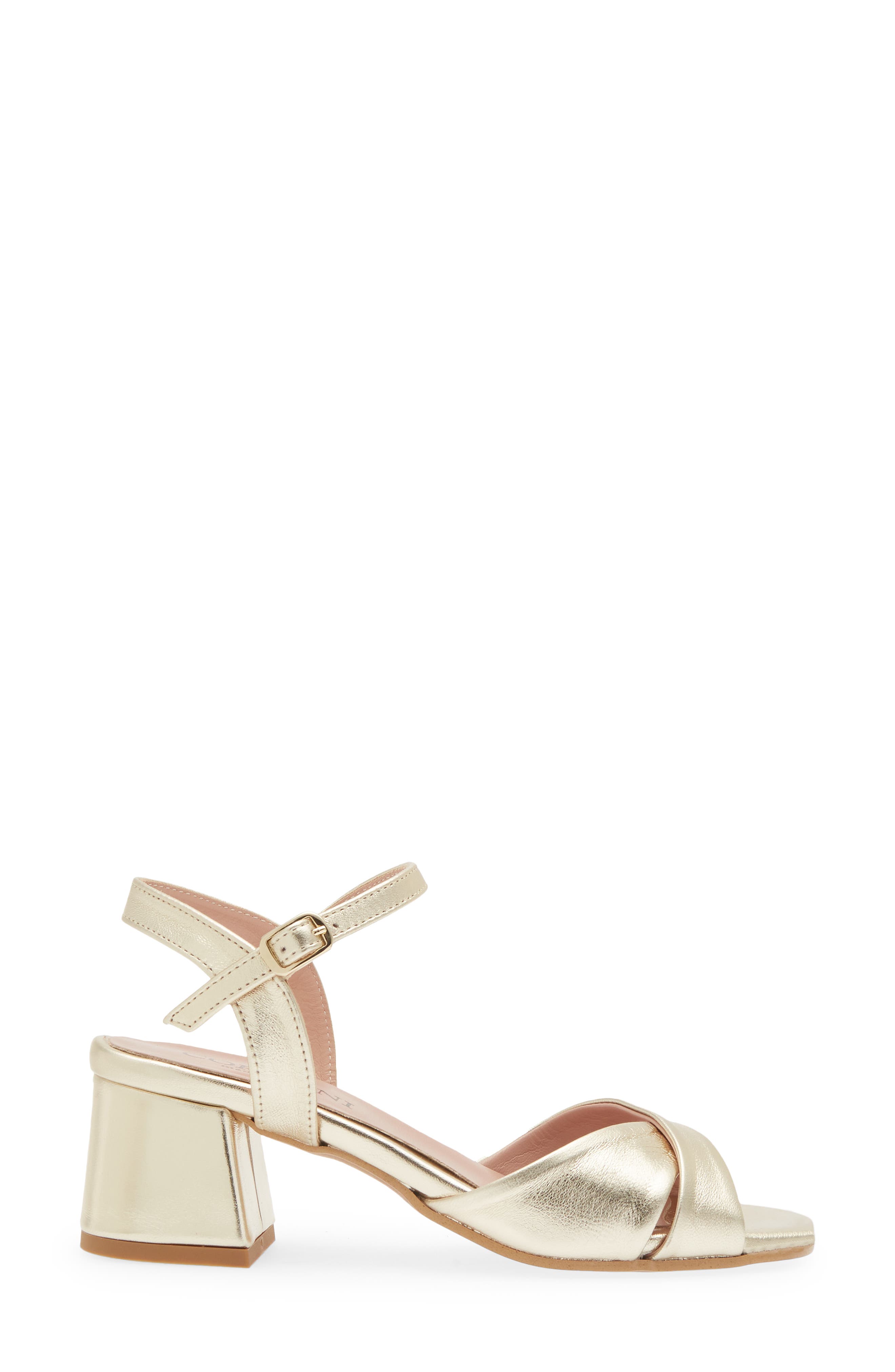 Ilaria Block Heel Sandal, Alternate, color, PLATINO