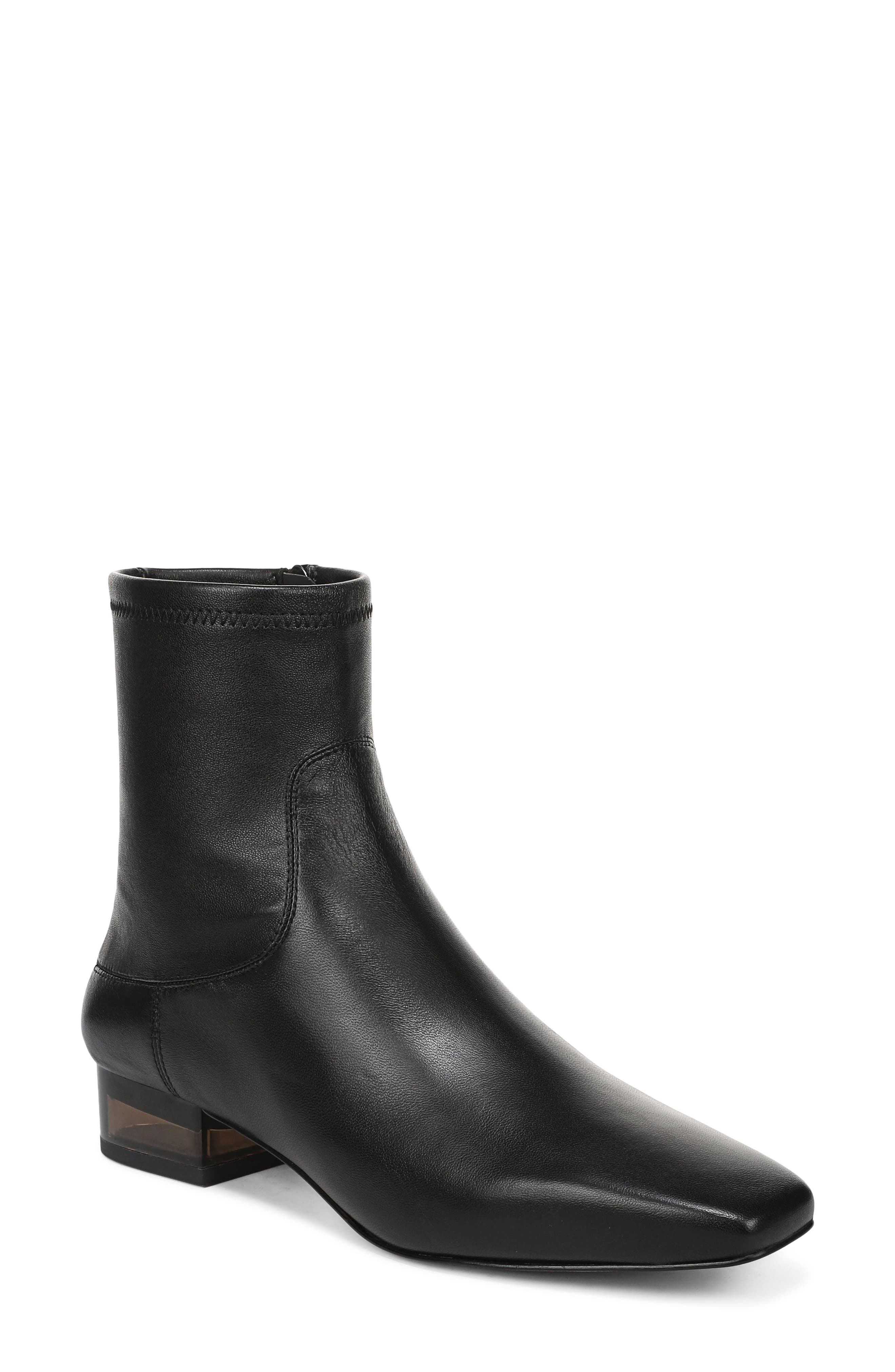Lotte Ankle Bootie, Main, color, BLACK VOGUE LEATHER