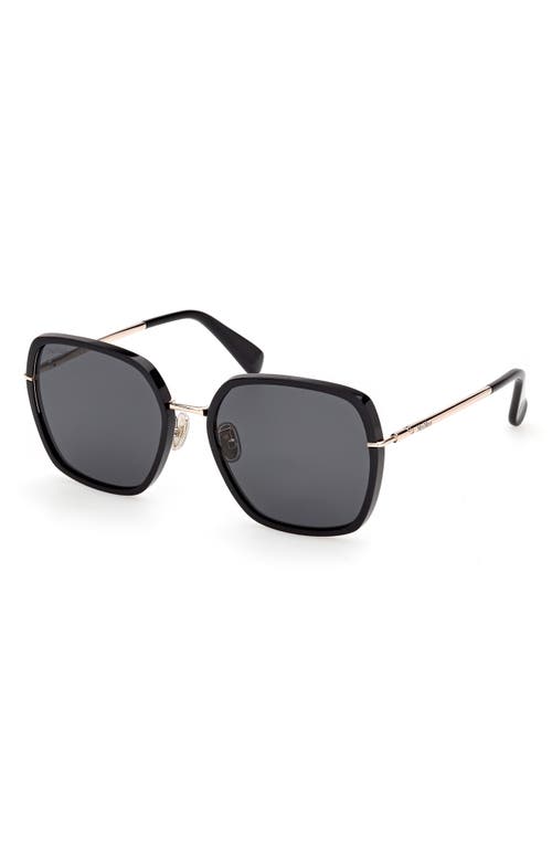 Max Mara 57mm Square Sunglasses In Black