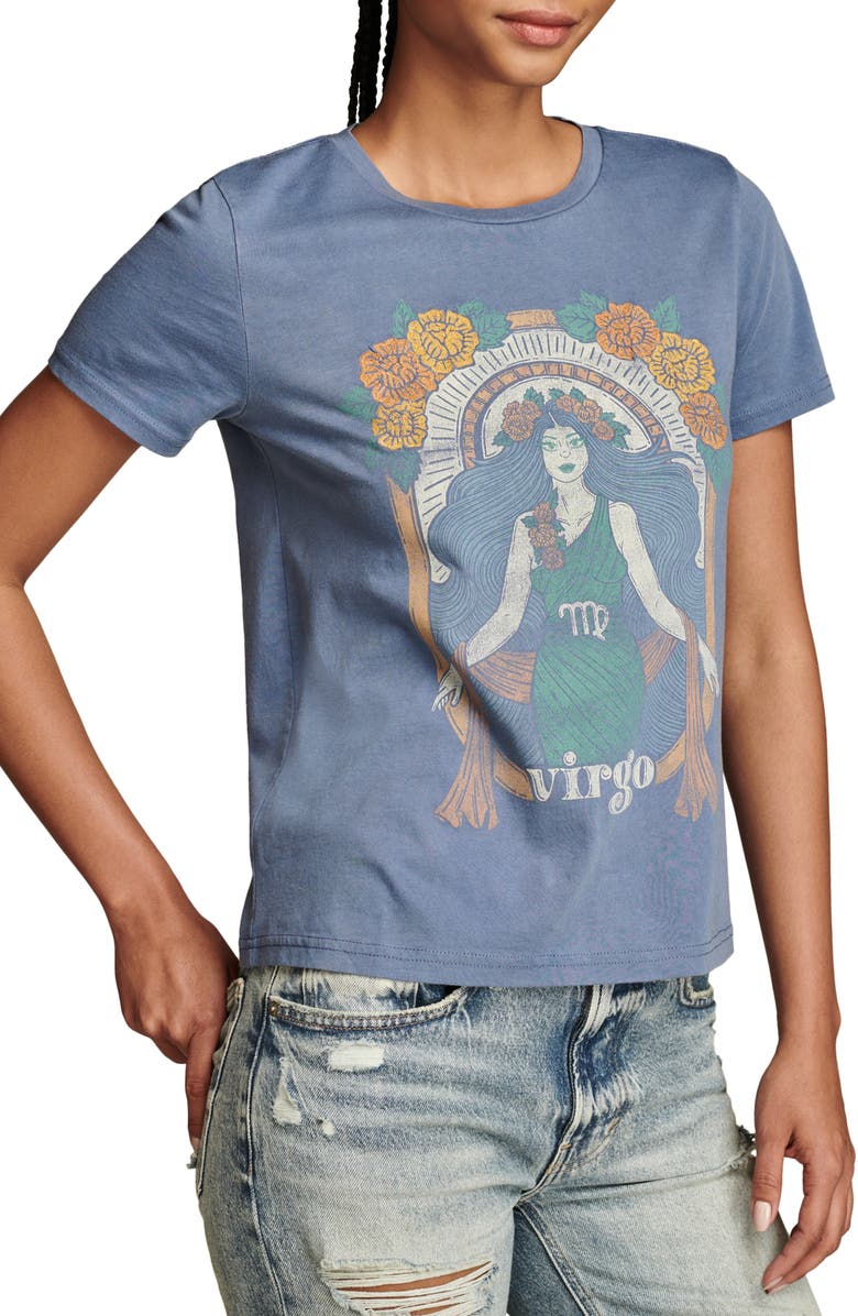 Lucky Brand Virgo Embroidered Cotton Graphic T-Shirt, Alternate, color, 
