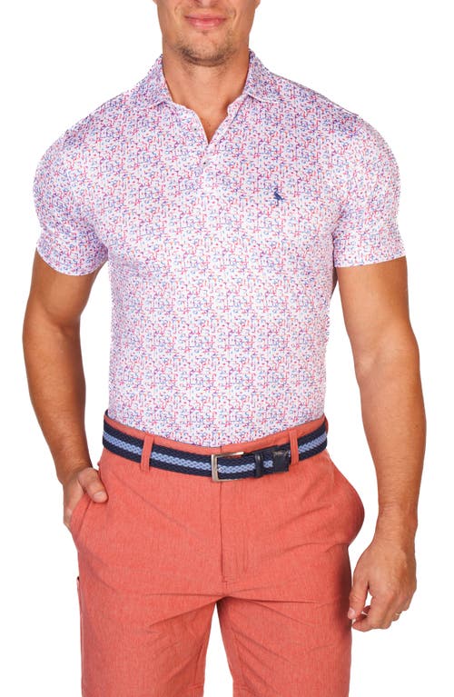 Tailorbyrd Abstract Performance Golf Polo In Purple