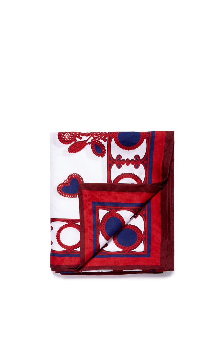 La DoubleJ Medium Tablecloth (180X280) Parnaveg Cuore Multicolor, Main, color, Parnaveg Cuore Multicolor