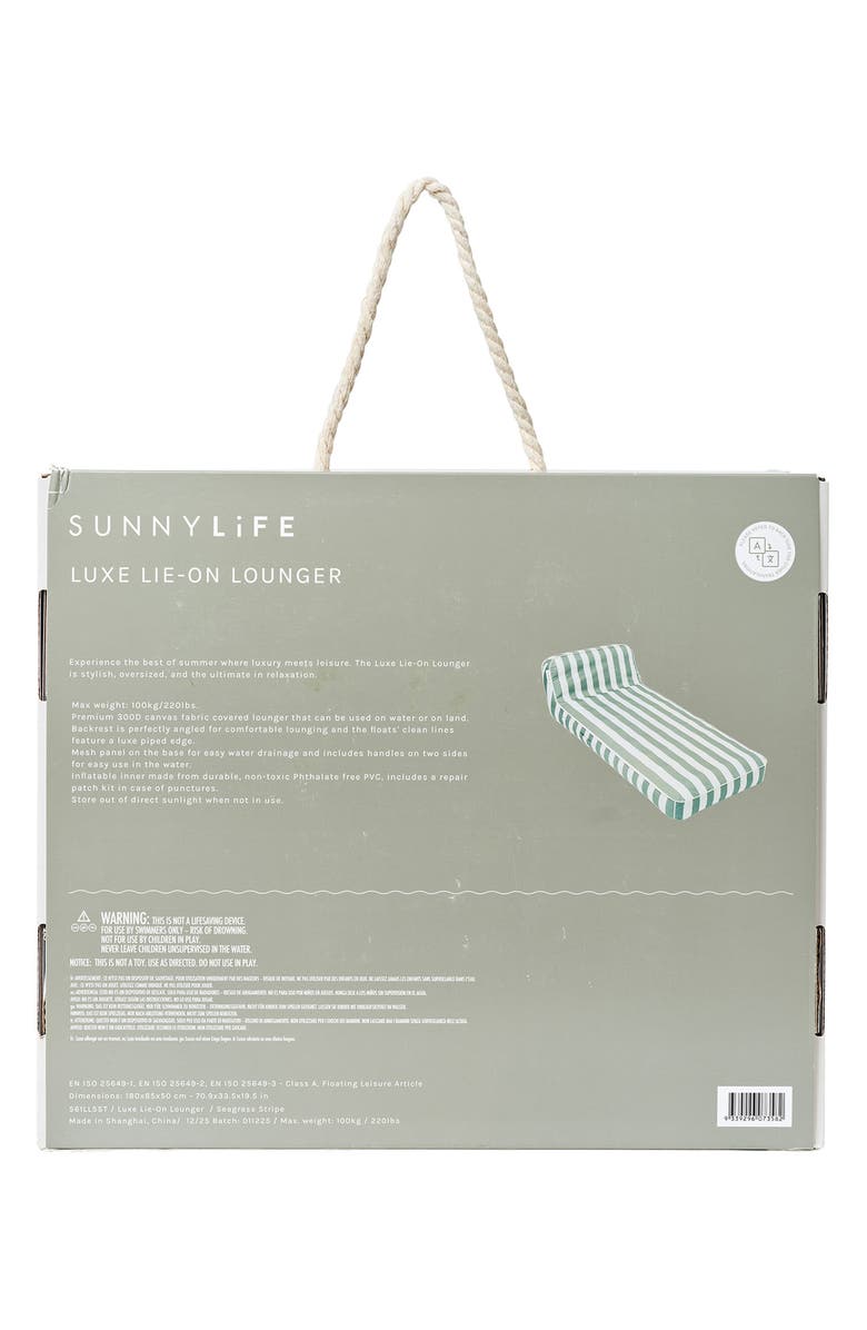 Sunnylife Luxe Lounger Casa Cream Inflatable Pool Float, Alternate, color, 
