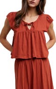 WISHLIST Cotton Blend Top and Skirt Set