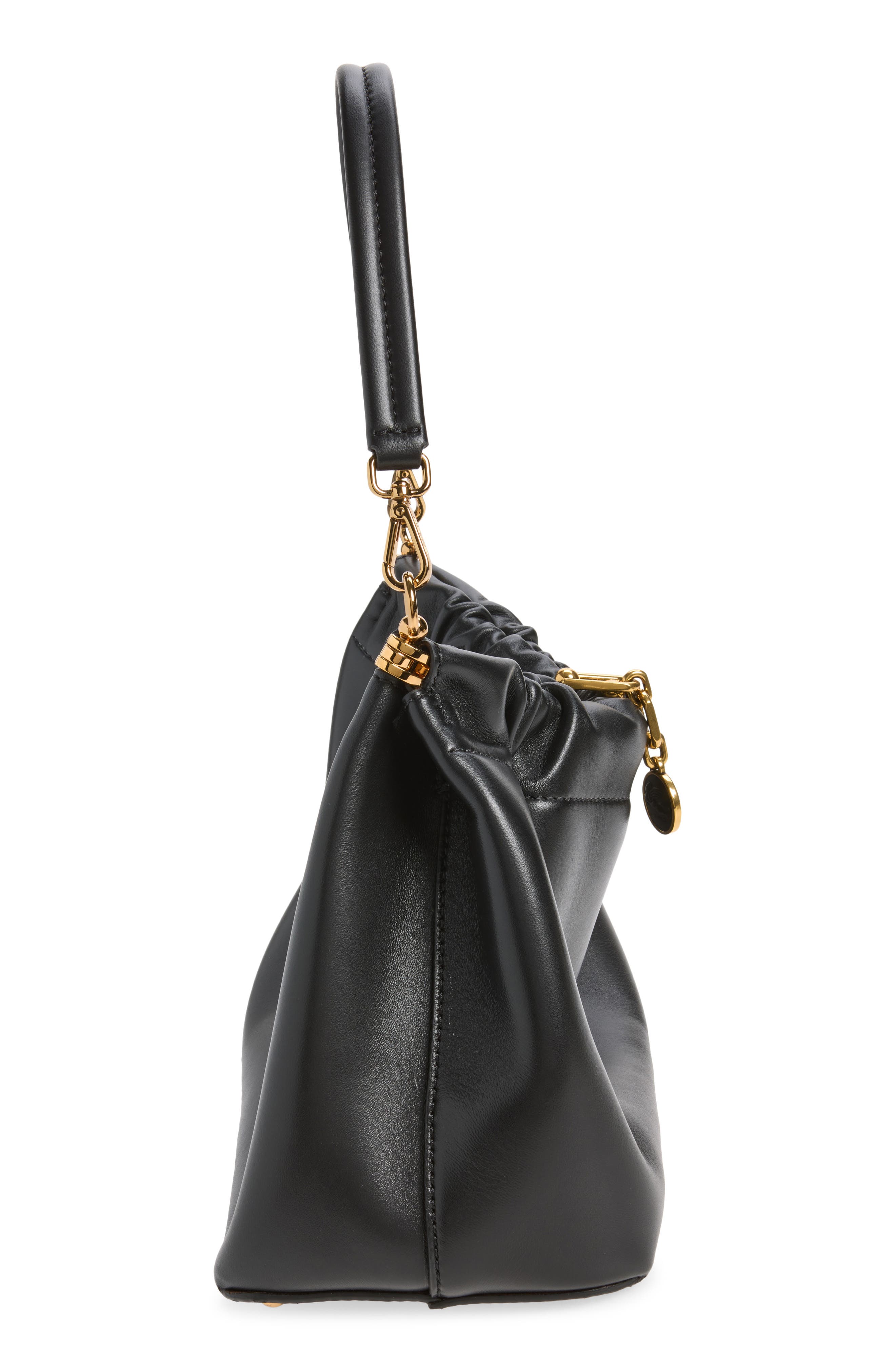 Medium Vela Blossom Shoulder Bag, Alternate, color, BLACK