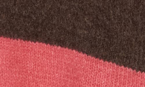 Frnch Sandy Stripe Button Front Cardigan In Pink