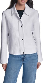 DKNY Crinkle Snap Front Jacket