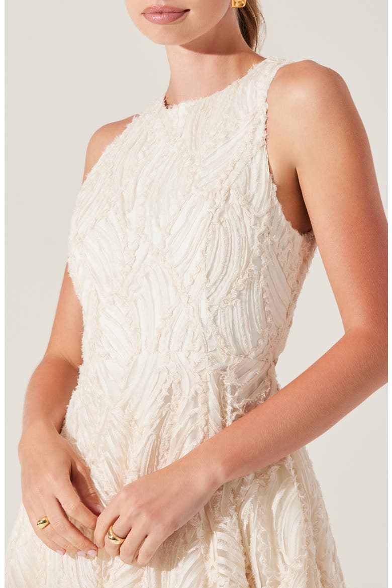 Lillemor Texture Sleeveless Maxi Dress, Alternate, color, CREAM