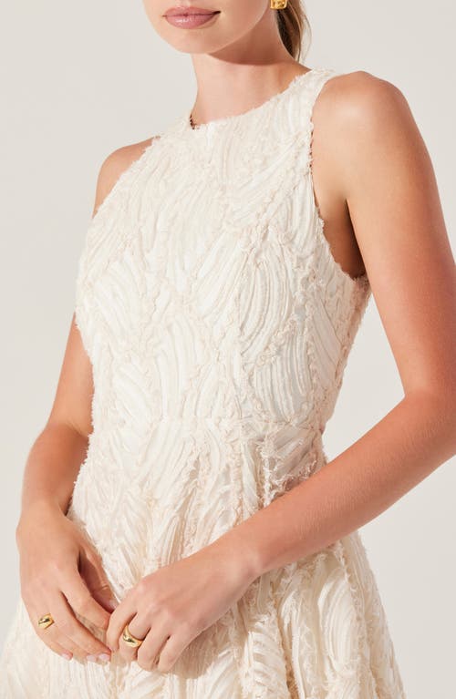 Astr The Label Lillemor Texture Sleeveless Maxi Dress In Cream