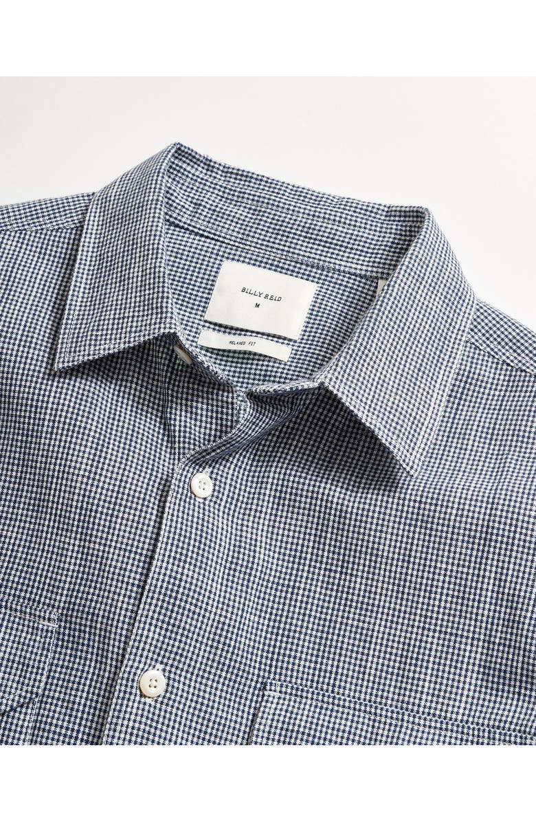 Billy Reid Creek Microcheck Button-Up Shirt, Alternate, color, 