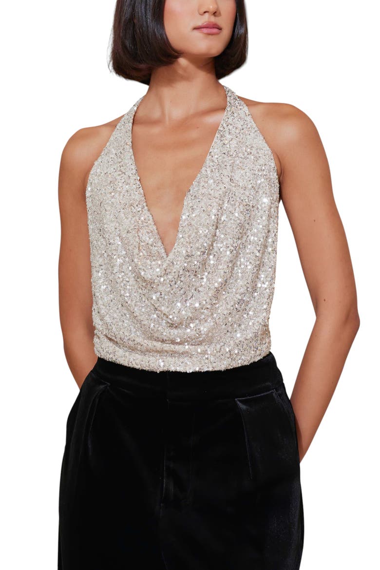 Sublime Halter Top, Alternate, color, Champagne
