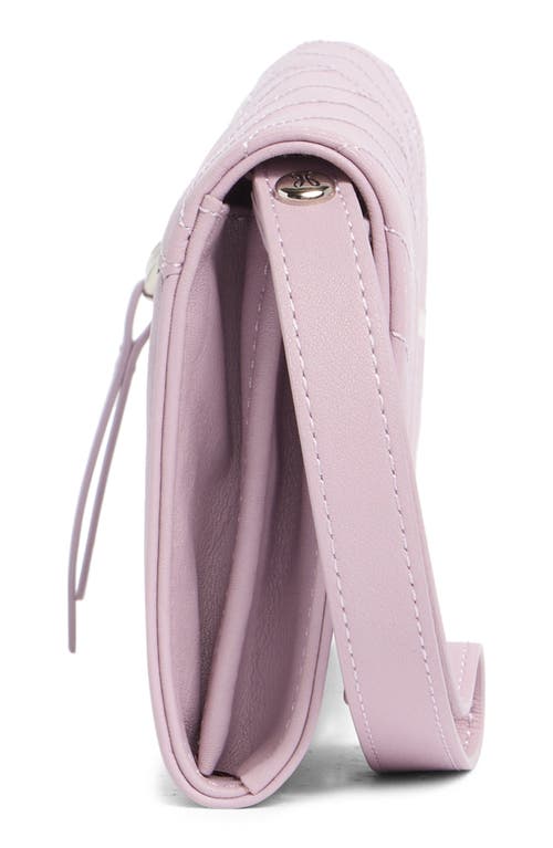 Hobo Wander Quilted Leather Wristlet In Lavender
