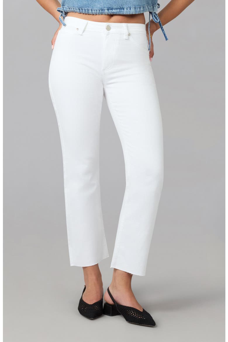 Denver High Rise Straight Leg Jeans, Main, color, White
