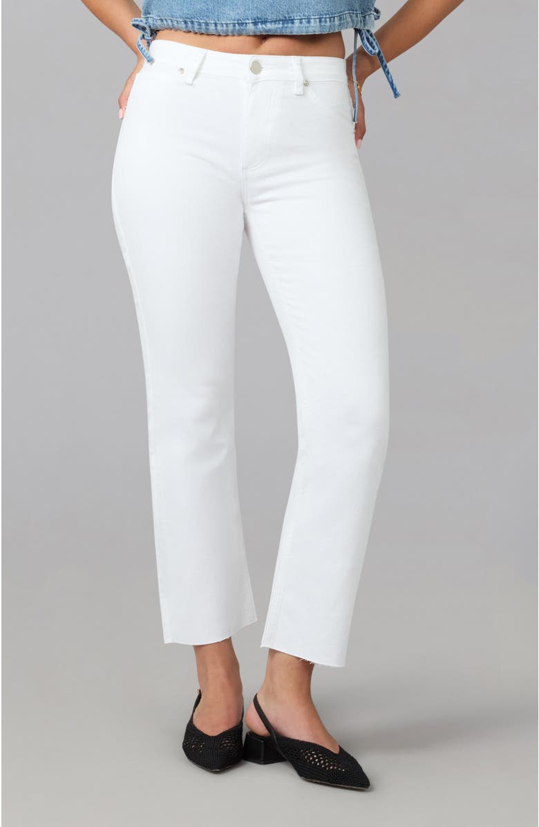 Lola Jeans Denver High Rise Straight Jeans, Main, color, White