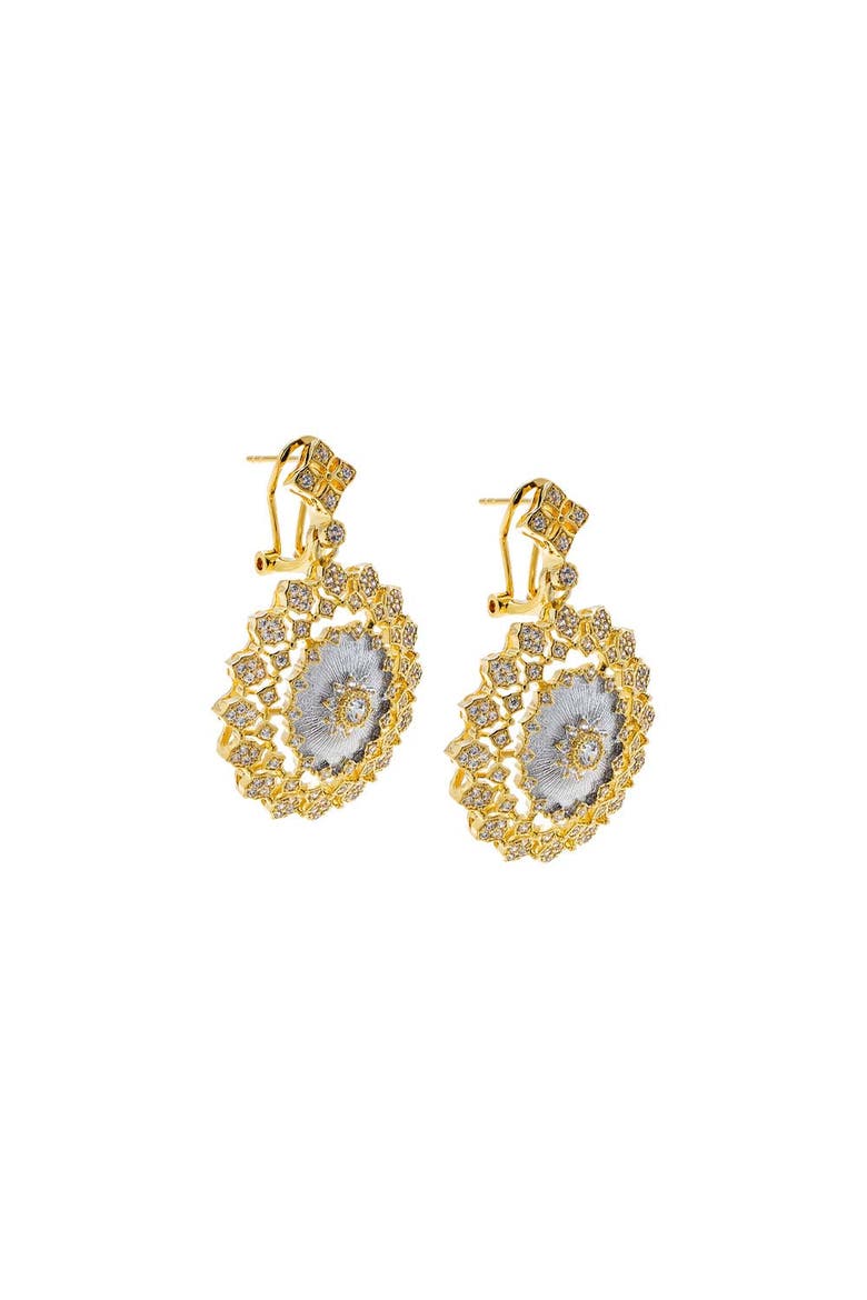 Two Tone Fancy Oval Drop Earring, Main, color, Two-Tone