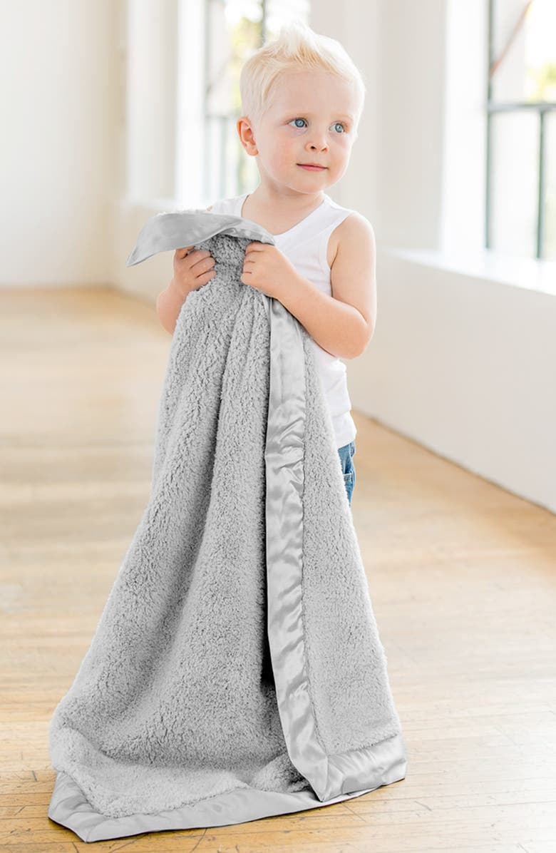 Little Giraffe Chenille Blanket, Alternate, color, Silver