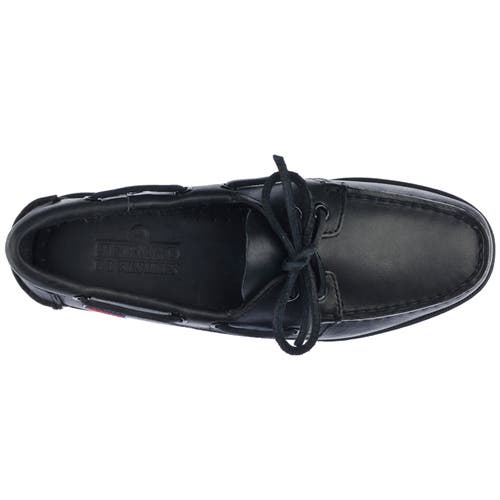 Sebago Multicolor Calf Hair Docksides Portland Raw Loafers In Black