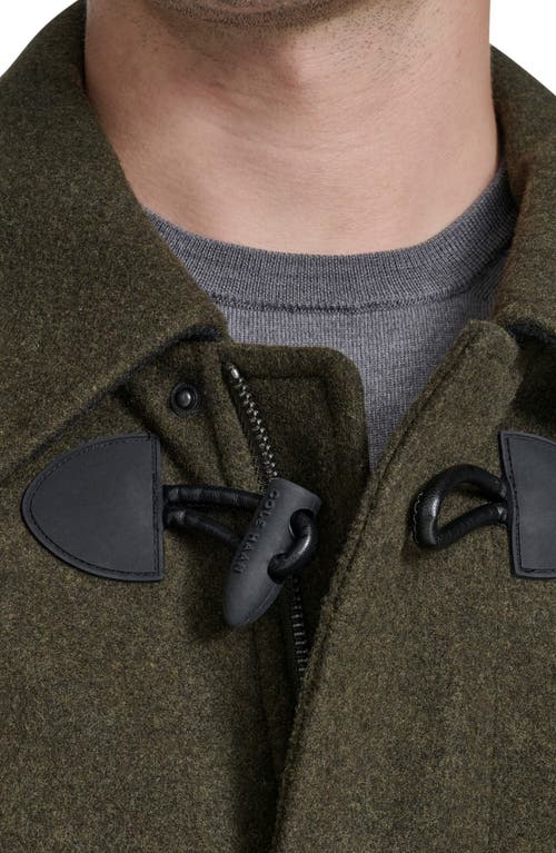 Cole Haan Water Repellent Duffle Coat In Green
