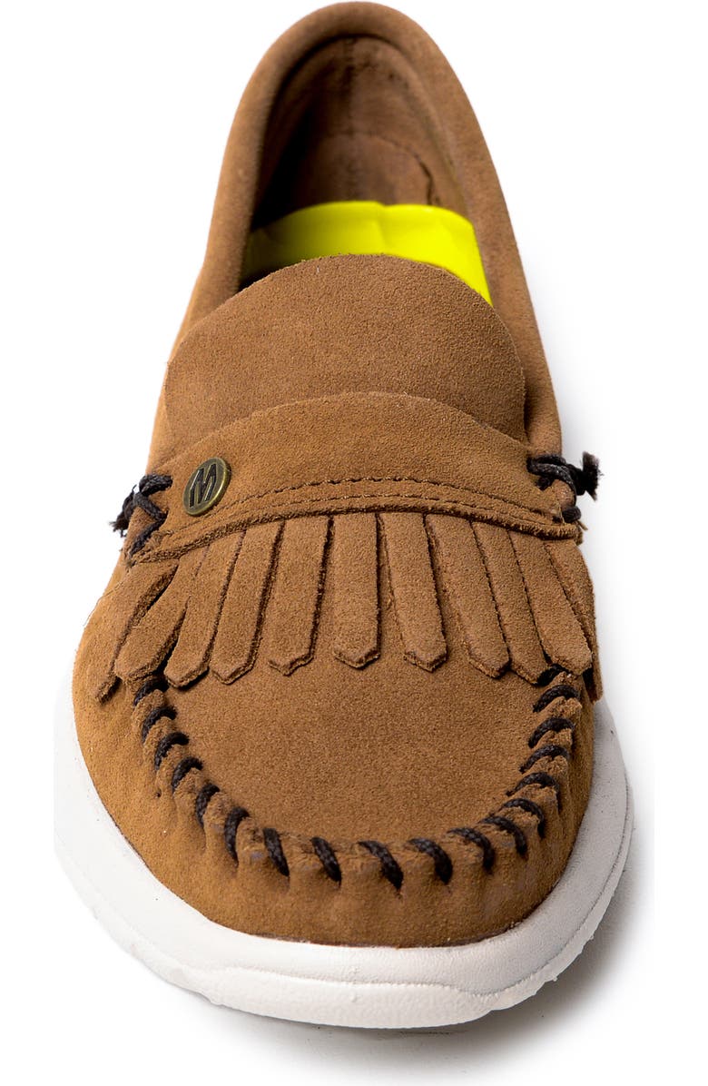 Minnetonka Kylee Kilty Slip-On Sneaker, Alternate, color, Dusty Brown