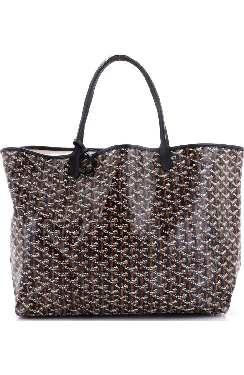 Pre-Owned Goyard Saint Louis Tote Coated Canvas GM, Alternate, color, Black