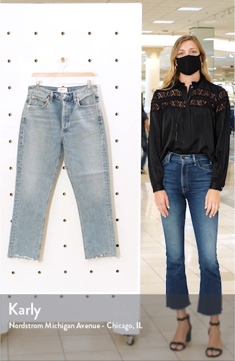 Riley High Waist Step Hem Jeans, sales video thumbnail