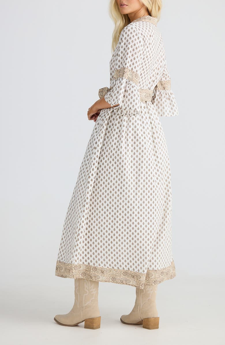 Talisman the Label Aurelia Print Tie Waist Maxi Dress, Alternate, color, Temple