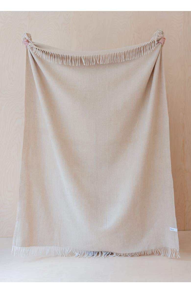 TBCo Recycled Wool Waffle Throw Blanket, Alternate, color, Camel Waffle