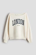 H&M Oversized Off-the-shoulder Top