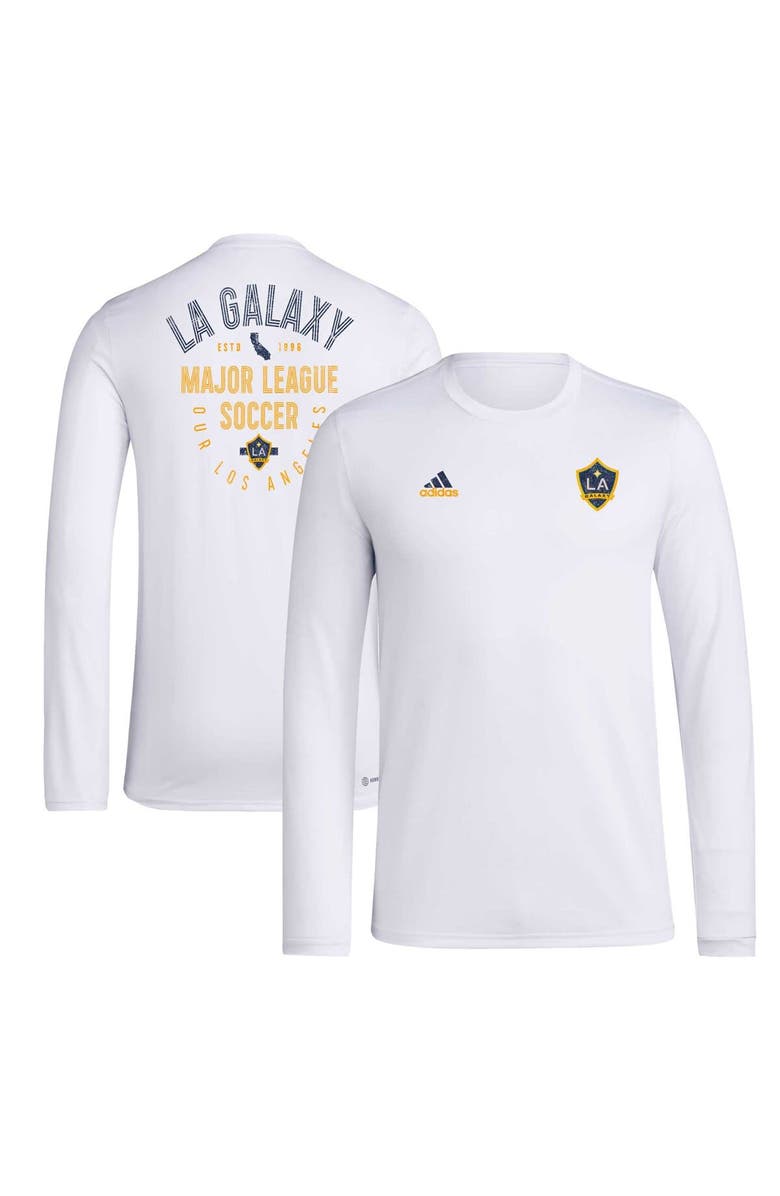 adidas Men's adidas White LA Galaxy Local Stoic Long Sleeve T-Shirt, Main, color, White