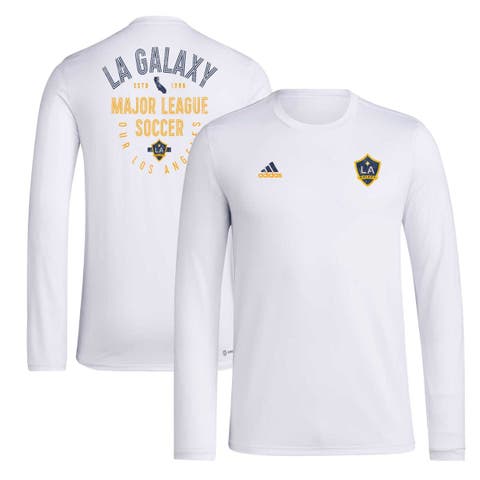 Men's adidas White LA Galaxy Local Stoic Long Sleeve T-Shirt