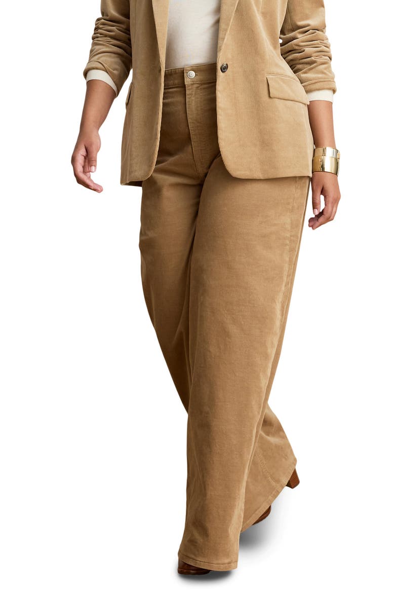 Wide Leg Corduroy Pants, Main, color, CAMEL BEIGE
