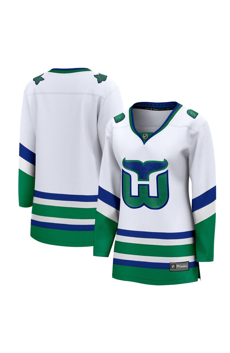 FANATICS Women's Fanatics Branded  White Carolina Hurricanes Whalers Premier Breakaway Jersey, Main, color, 