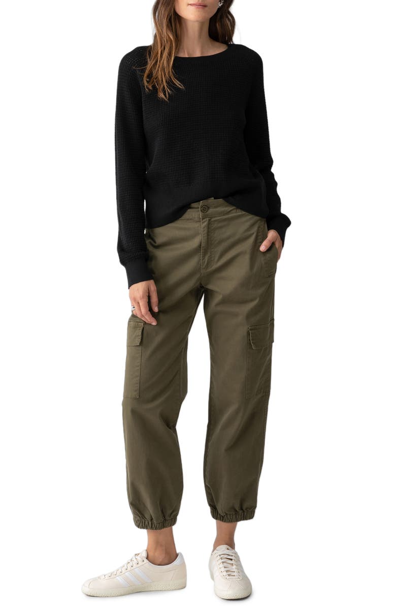 Sanctuary Take Over Stretch Cotton Cargo Joggers, Alternate, color, Kalamata