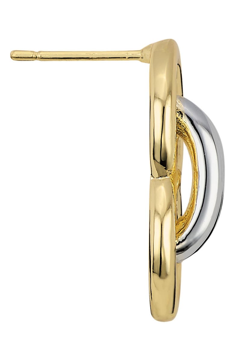 ATHRA LUXE Double Circle Drop Earrings, Alternate, color, Silver