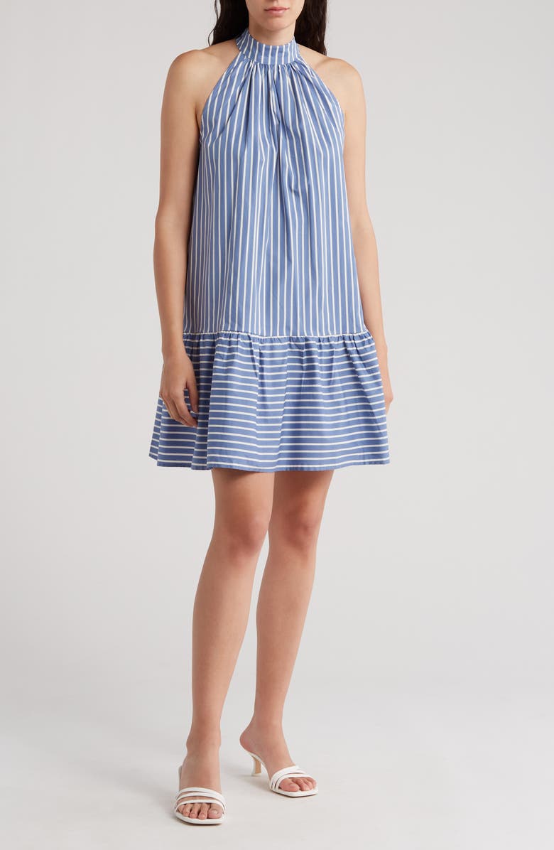 Rachel Parcell Stripe A-Line Minidress, Main, color, 