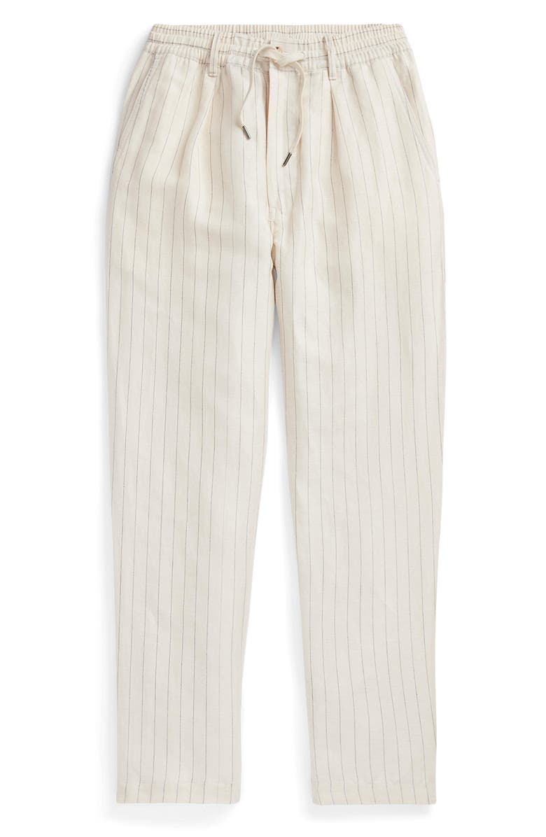 Polo Ralph Lauren Tailored Linen Blend Pants, Alternate, color, Andover Cream Pinstripe
