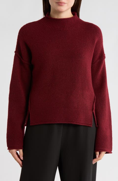 Exposed Seam Turtleneck Sweater